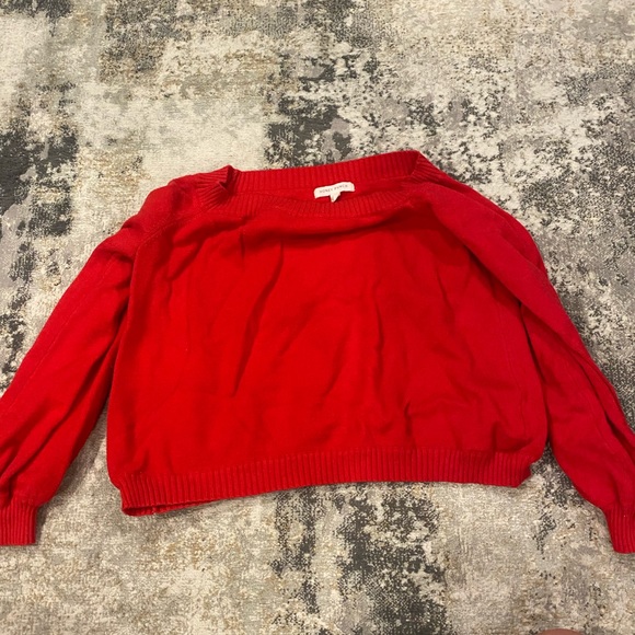 Honey Punch Cropped Red Sweater - Medium - Picture 2 of 3